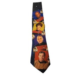 Star Trek Men's Tie 30‎ Years of Captains Ralph Marlin